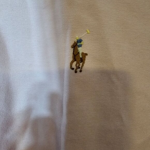 Ralph Lauren Button Down Shirt Size 16.5 Men's Pink Long Sleeve Logo - Picture 5 of 5